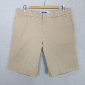DOCKERS Women's Khaki Shorts Bermuda Mid Rise Ideal Fit Size 16 (36 x 10.5)